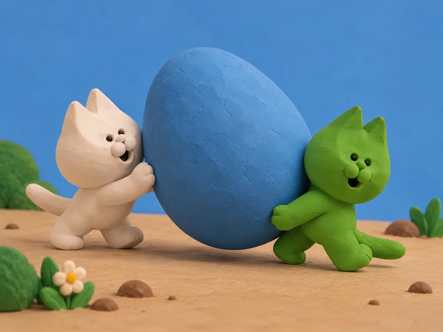 Finding a giant blue egg